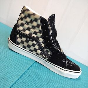 Vans Unisex Skateboard Hi Blur Check Shoes Men 8.5 Women 10